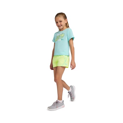 Image of Under Armour Girls' 2-piece Short Sleeve Tee and Shorts Set, Lightweight and Comfortable