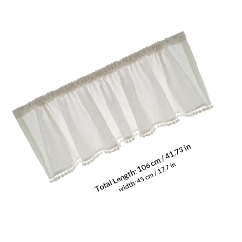 Reducción de deslumbramiento con la cortina corta de algodón beige para salón 3