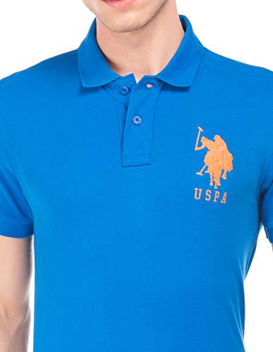 Image of U.S. Polo ASSN. Men Cotton Solid Regular Fit Polo Shirt