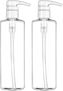 BRIGHTFROM Empty Lotion Pump Bottles 16 OZ, BPA-Free Refillable Containers, Plastic PET, Great for - Soap, Shampoo, Lotions, Liquid Body Soap, Creams and Massage Oil's, 2 Pack (White Pump)