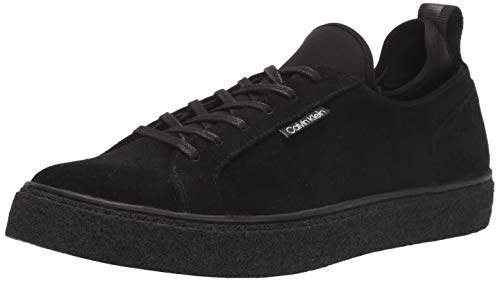 Calvin Klein Men's Ellison Sneaker, Black Suede, 9.5 Medium US
