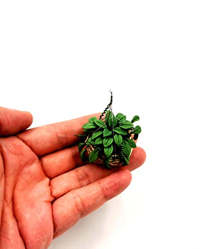 Taponukea TAPO-00010-PLANT POT Miniature Dollhouse Plants Dollhouse Furniture And Accessories Hanging Plant Pot Model 1 12 Scale thumb #2