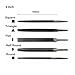 CAARLA Steel File 5Pcs 6 Inch Industrial Steel Files Set Flat/Round/Half Round/Triangle/Squares for Metalworking Woodworking Steel Rasp File Flat(Type A)