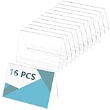 BENECREAT 16 Stück Acryl Tischnamensschild 150×82mm Schreibtisch Namensschildhalter Klare Namenszelthalter Aus Acryl Fürs Büro Unternehmen Konferenz Tagungsraum Trainingsaktivitäten Und Reden