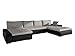 Produktbild Großes Design Ecksofa Caro, Elegante U-Form Couch, Eckcouch mit Bettkasten und Schlaffunktion, Polsterecke, Couchgarnitur, Farbauswahl, Bettsofa für Wohnzimmer Wohnlandschaft (Soft 011 + Lawa 05)