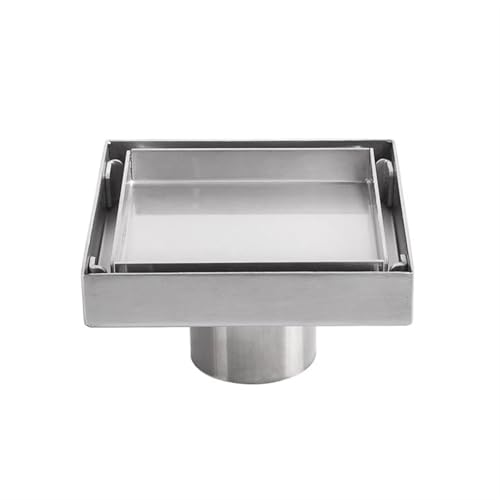 Drain de douche anti stagnation avec grille de vidange carrée 11CM