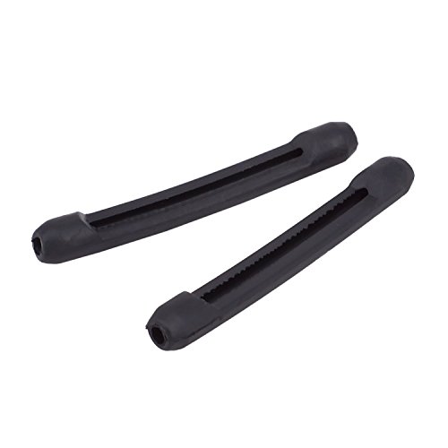 esowemsn 3 pares de retentores de manga com pontas de têmpora de silicone macio preto, antiderrapant