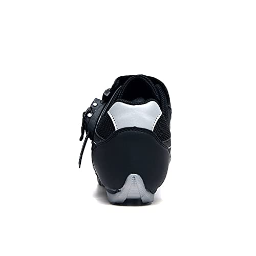 Scarpe da Ciclismo MTB per Uomo Donna Scarpe da Mountain Bike Traspirante Antiscivolo Compatibile con Tacchette da Corsa SPD e Pedale di Blocco Black Grey 250