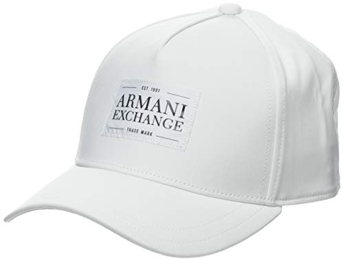 Armani Exchange Logo 1991 Gorra de béisbol, Blanco (Bianco 00010), Talla única...