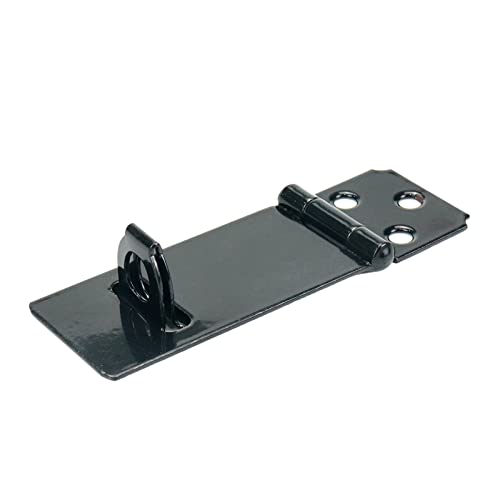 Tsnamay 4Pcs 3Inch Black Padlock Hasp,Door Slide Latch Locks Black Painted Iron Lock Iron with Screws for Home Yard Garden - Thumbnail 4