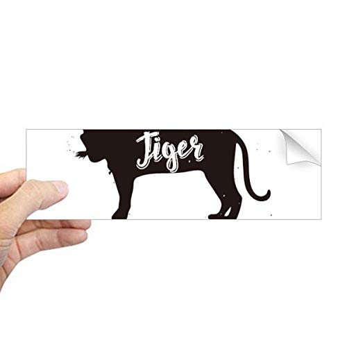 Autocollant rectangulaire tigre noir et blanc DIYthinker pour décoration murale - 2