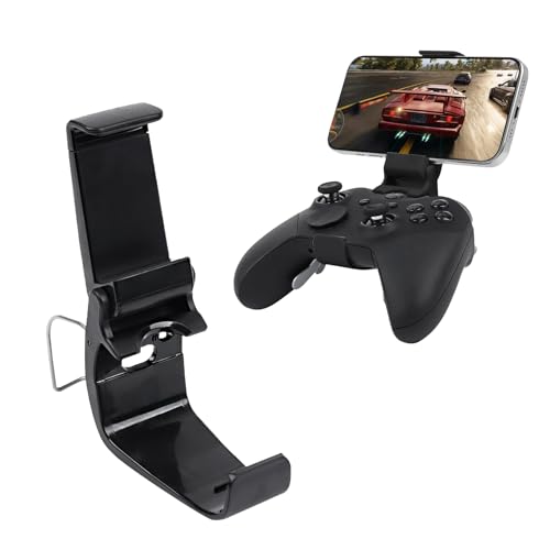 EasEasy Phone Mount Clip Compatible for Xbox Elite Series 2 Controller, Foldable Mobile Phone Holder for Xbox Controller Elite Series 2-Black