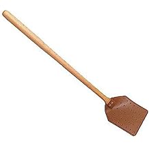 PU Leather Fly Swatter Heavy Duty Manual Fly Swatter with Wood Handle, Leather Fly Swatter for Indoor and Outdoor Easy to Use
