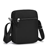Bolsa Tiracolo Unissex, 4 Compartimentos - Estilo, Praticidade e Organização - Alça Ajustável (Preta)