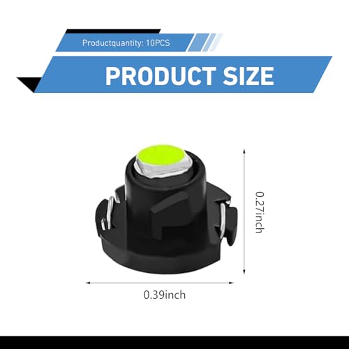 Image of 10PCS T4.2 LED Bulb Car Interior Lights, T4 Bulbs Dash Light, 10mm Base 3030 SMD Chip Neo Wedge LED Instrument Cluster Bulb, Super Bright Climate Control Switch Indication Bulbs (Blue)