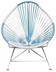 Innit Designs i01-03-17 Acapulco Chair Argentina Chrome, Orange Weave On Copper Frame