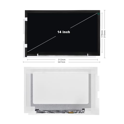 Image of wisecoco 14 Inch LCD Screen for Lian Li O11 Mini PC Case FHD 1920x1080 Laptop Screen Replacement PC Secondary Display HDMI 72% NTSC(White)