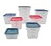 Thunder Group 12 QT Plastic Square Food Storage CONTAINERS, White