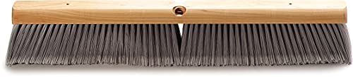 Carlisle Foodservice Products 4501423 Flo-Pac Flagged Fine Floor Sweep, Polypropylene Bristles, 24" Block Size, 3" Bristle Trim, Gray #TOP4