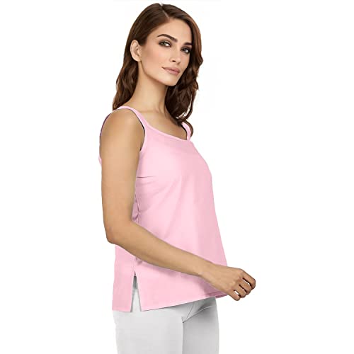 Image of Cotton Short Camisole Non-Stretchable Slip for Women | Short Kurti Slip | Short Camisole | Half-Length Lining | Waist Length Inner | Sameez | Samij(Half Slip)