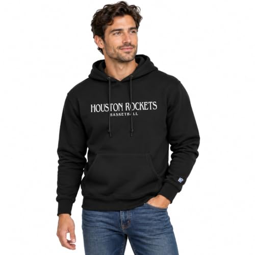 Blue 84 Houston Rockets NBA Officially Licensed Hooded Sweatshirt Thrift Embroidery, Secondary Color, Small