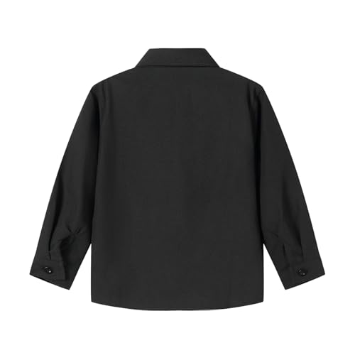 Mud Kingdom Boys Dress Shirts Oxford Long Sleeve Button Down Formal Solid Shirt2