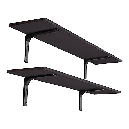 DINZI LVJ Long Wall Shelves, 47.3Inch Wall Mounted Shelves Set of 2, Extra Large