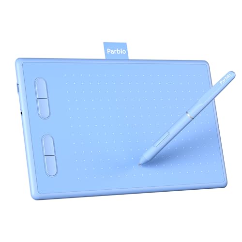 Image of Parblo Drawing Tablet N7B,7x4 inch Graphics Drawing Tablet with Battery-Free Pen P08,4 Customizable Express Keys,Compatible with Windows,Mac,Android,Chromebook