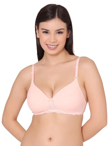 Image of Groversons Paris Beauty Women's Padded, Non-Wired, Multiway, T-Shirt Bra with lace (BR097)