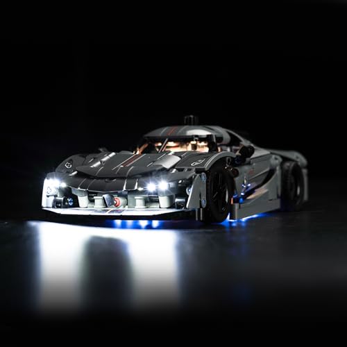 Led Licht Set Kompatibel mit Lego Technic Koenigsegg Jesko Absolut Grey Hypercar (Kein Modell), Dekorationsbeleuchtungsset für 42173 Koenigsegg Jesko Absolut Super Sports Car - Standard Version