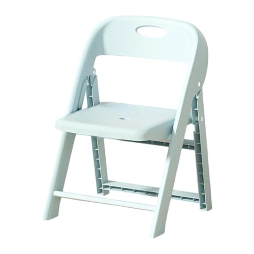 DimyFew Silla Plegable para Niños, Silla de Pila de La Escuela, Respaldo, Aprendizaje de, Guardería de Jardín de Infantes, Azul, Individual