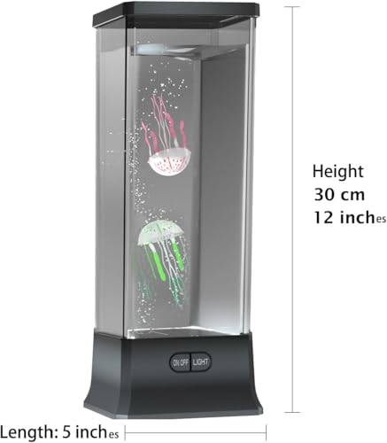 COLORLIFE Cool Electric Jellyfish Lamp with Bluetooth Speaker Music Gift for Boys Girls Adults Aquarium Tank Sensory Mood Night Light for Decorate Relax
