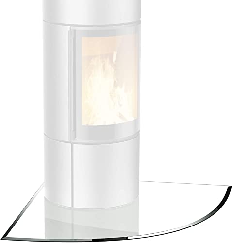 BIJON Glasplatte Viertelkreis für Kaminofen mit Dichtlippe,...