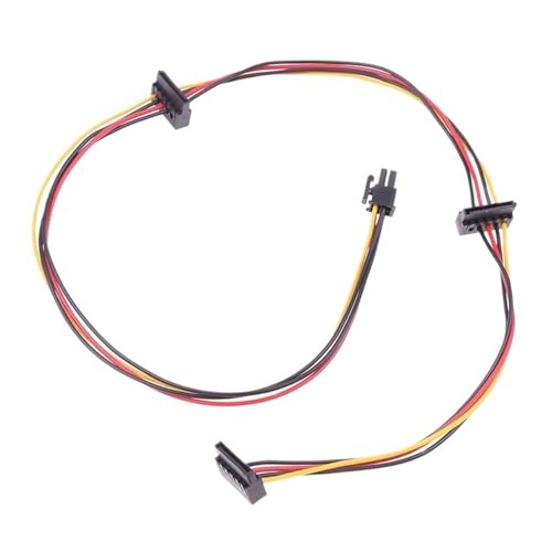 Cable 4Pin a 2 puertos HDD SSD SATA para fuente ATX miniatura 3