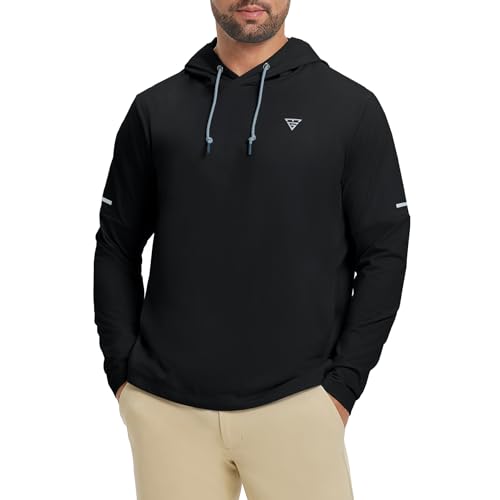 Image of M MAELREG Hoodies for Men Golf Fleece Hooded Sweatshirts Dry Fit Athletic Lightweight Casual Midlayer Mens Hoodies Pullover