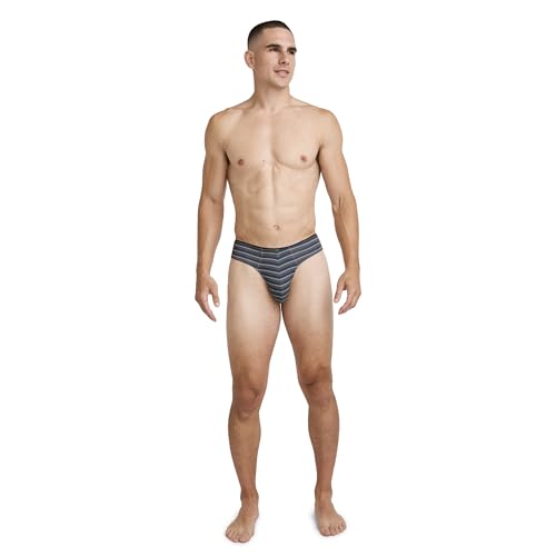 Jockey Men's Underwear True Style Thong - 3 Pack, Leafy Stripe, XL3