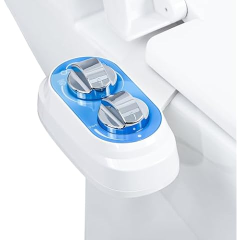 FOOFOO Bidet, Non-Electric Bidet Attachment for Toilet Seat,Self-Cleaning, Dual Nozzle,Adjustable Water Pressure, for any Standard Two-piece Toilet Cover