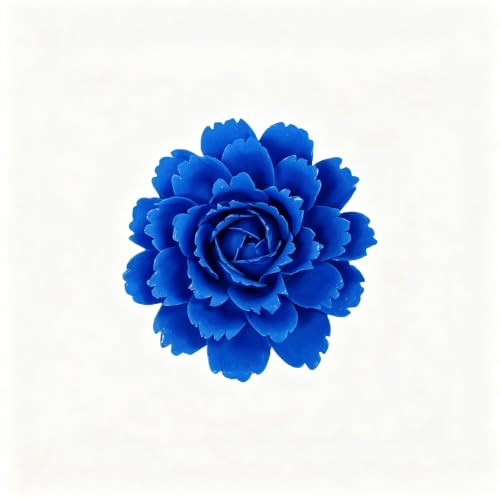Image of Royal Blue,Camellia, 3.54 inch,Ceramic Flower Wall Art Decor, Artificial Flower Wall Sculpture,Handmade Ceramic Flowers for Home,Hallway,Living Room, Kitchen,Bathroom