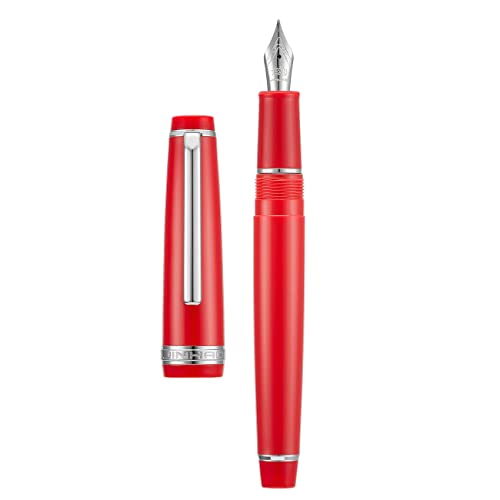 Jinhao 82 ���b�h�A�N�������N�M �C���W�E���׎� �N���V�b�N�f�U�C�� ���炩�ȕM�L�y�� �C���N�R���o�[�^�[�t�� (�V���o�[�g����)