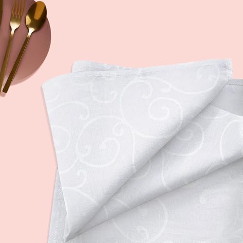 Servilletas de mesa de comedor de cocina lavables con estampado de damasco 5