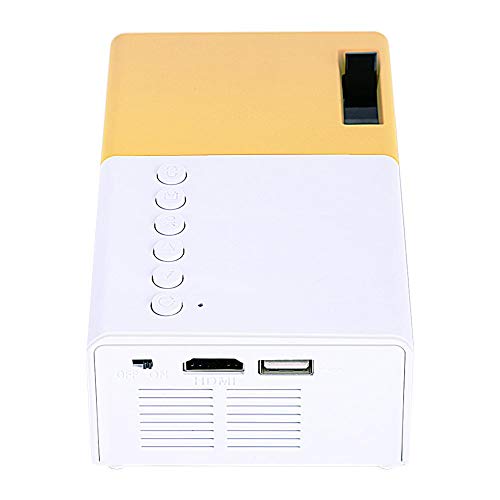 maxmartt Best Mini Projector,Mini LED Projector HDMI, AV, VGA, USB and Micro SD Input White Mini Stylish Home Theater Portable LED Projector HD Support 1080P HDMI VGA Multimedia Player(White) - Thumbnail 4