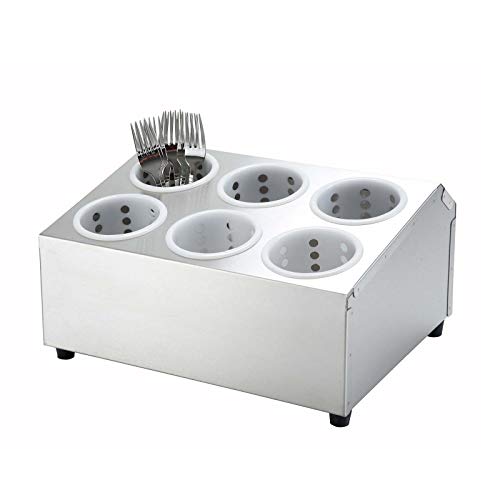 Winco FC-6H 6 Hole Flatware Cylinder Holder, 2-Tier