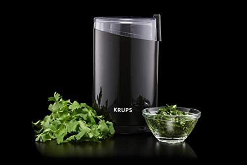 Krups Coffee mill F203438 Electric, Coffee, Nuts and spice grinder, One touch button, Black