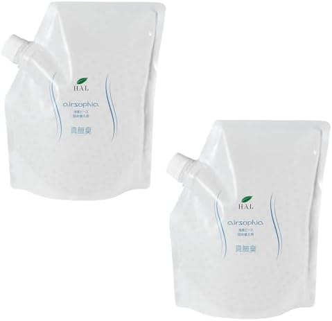 （03:00時点） ハル・インダストリ エアソフィア 消臭ビーズ 大容量 詰め替え1Kg 2個 無香料 ビーズタイプ ニオイ 置き型消臭剤 ペット臭 トイレ 下駄箱 車内 植物性消臭成分 脱臭 コンパクト