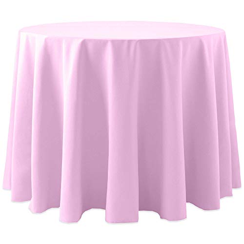 Ultimate Textile Fitted Cotton-Feel Tablecloth, Light Pink, 10 Pack