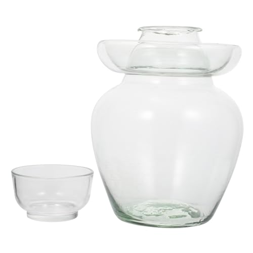 FUNNETOYU Barattolo Di Vetro Per Sottaceti Da Cucina 5 Kg Vetro Spesso Senza Aria Esterna Sigillato Per Conservazione Verdure Domestica