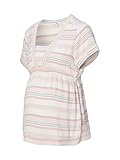 esprit maternity rock Gummibund in der Taille ESPRIT Maternity Damen Blouse Short Sleeve Stripe Bluse, Weiß - 124, 36 EU