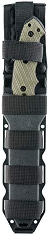 Hogue EX-F01 7.0” A2 Tanto Blade w/Broad Rear Saw Teeth Black Cerakote Finish, G10 Frame Fixed Knife, OD Green - 35108