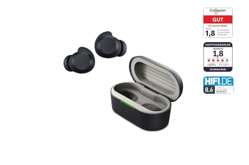 LG, XBOOM Buds, Bluetooth kopfh&ouml;rer Sport, Kabellose In Ear Bluetooth Kopfh&ouml;rer in Ear ANC, Noise Cancelling, 2025 Earbuds Bluetooth, Schwarz