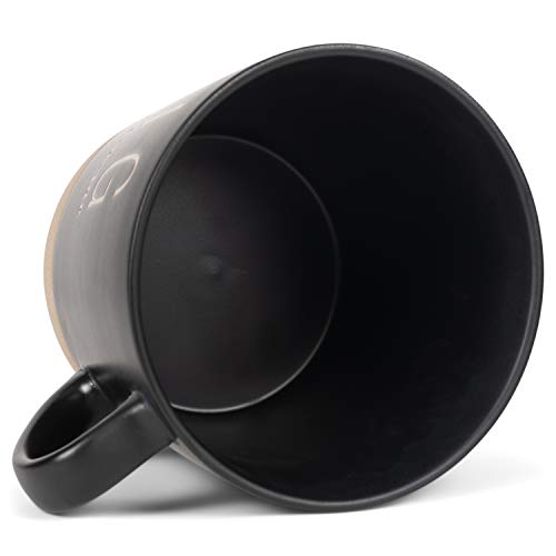 Demdaco Big Ol' Cup-O-Joe Matte Black 56 Ounce Ceramic Stoneware Mega Coffee Mug Cup #TOP2
